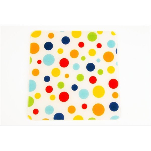 Andreas 825 in White Dots Square Silicone Trivet 3PK TRS63